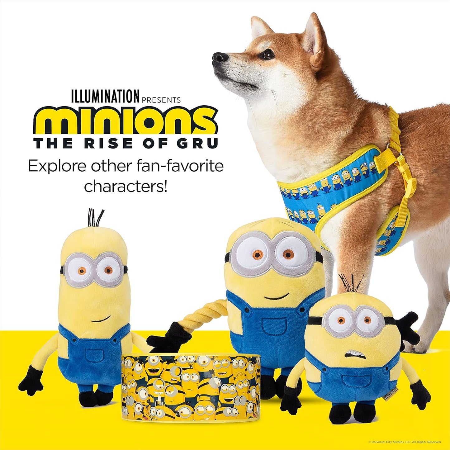 Dog Harness, Medium, Blue in a Row | Comfortable Mesh No-Pull Dog Harness| Gifts for Fans and Their Pets | Officially Licensed Pet Product from Universal Studios