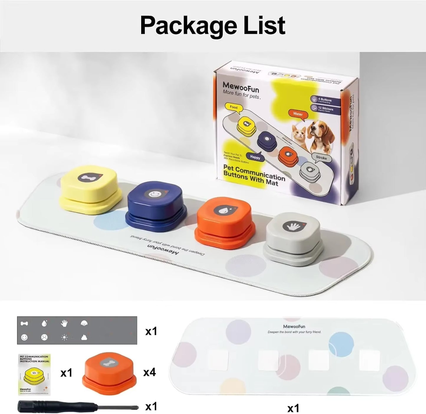 Talkipaws Smart Button Set – Teach Your Pet to Speak with a Paw