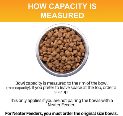 Stainless Steel Dog and Cat Bowls - Neater Feeder Deluxe or Express Extra Replacement Bowl (Metal Food and Water Dish) (5 Cup)