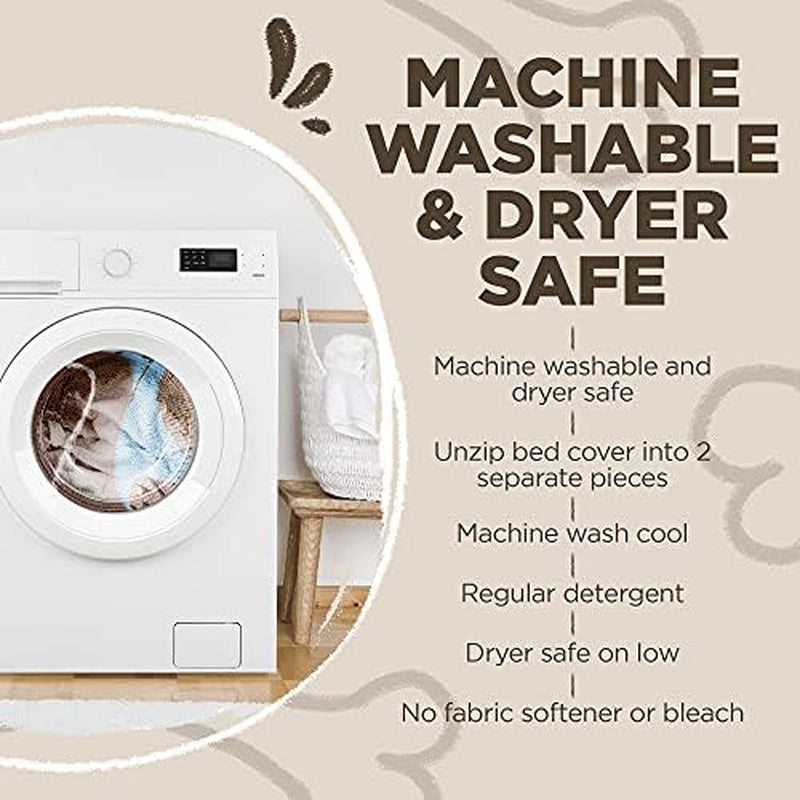 Super Snoozer Dog Bed - Comfortable Bed for Dogs - Microfiber Chenille Dog Bed - Cozy Microfiber Dog Bed Machine Washable - round Dog Bed