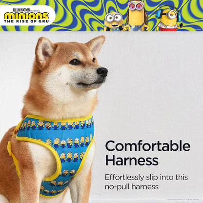 Dog Harness, Medium, Blue  in a Row | Comfortable Mesh No-Pull Dog Harness| Gifts for  Fans and Their Pets | Officially Licensed Pet Product from Universal Studios